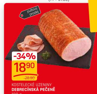 Pečeně debrecínská Kostelecké uzeniny