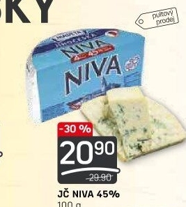 Sýr Niva Jihočeská 45% Madeta