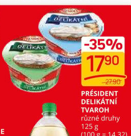Tvarohové pomazánky Delikátní Président