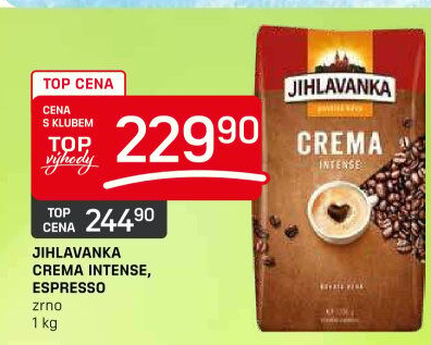 Zrnková káva Crema Intense Jihlavanka