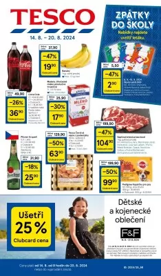 akční leták Tesco 14.8.2024-20.8.2024