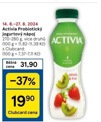 Jogurtový nápoj Activia Danone
