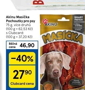 Pamlsky pro psy prsíčka Masíčka Akinu