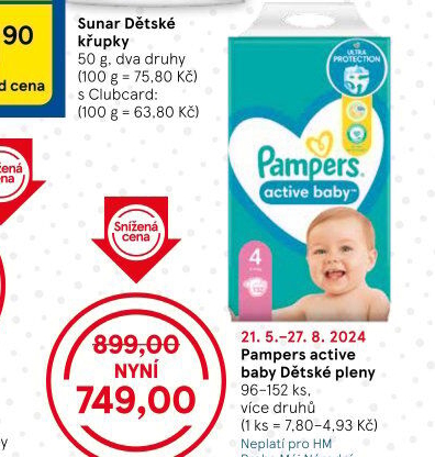Pleny dětské Active Baby Pampers
