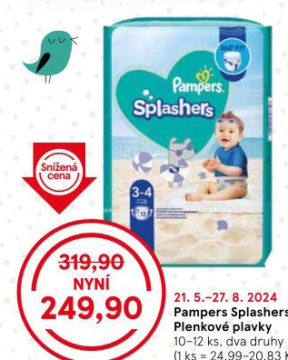 Pleny dětské do vody Splashers Pampers