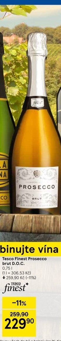 Prosecco brut DOC Tesco finest