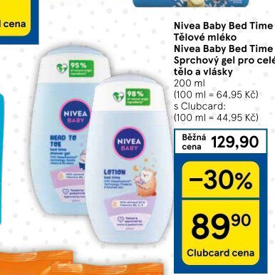 Tělové mléko dětské Nivea Baby
