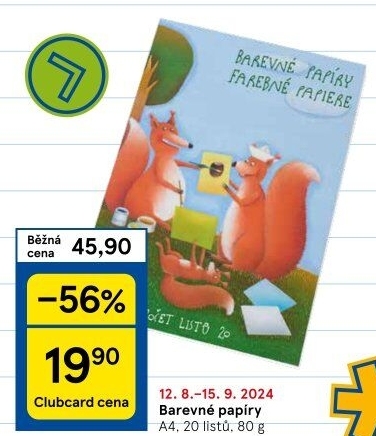 Barevné papíry A4