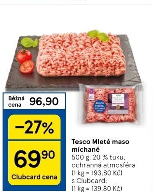 Mleté maso mix Tesco