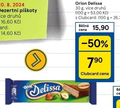 Oplatky celomáčené Delissa Orion
