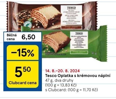 Oplatky Tesco