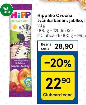 Ovocná tyčinka pro děti Bio HiPP