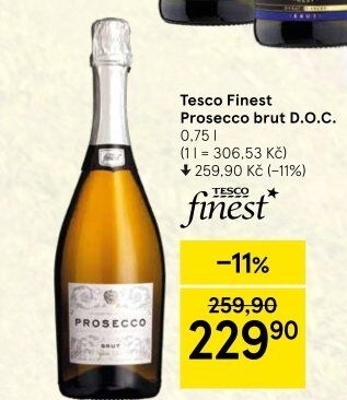 Prosecco brut DOC Tesco finest