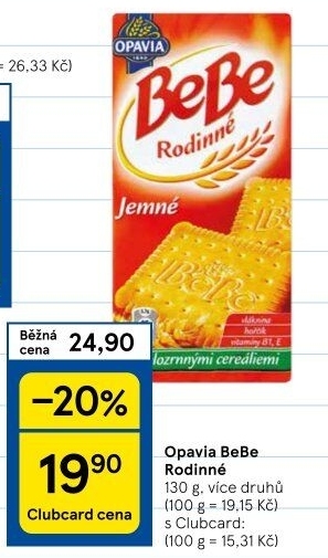 Sušenky Rodinné BeBe Opavia