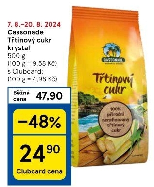 Třtinový cukr Cassonade