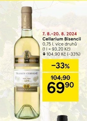Vína Cellarium Bisencii Zámecké vinařství Bzenec