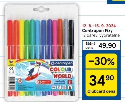 Vypratelné fixy Centropen