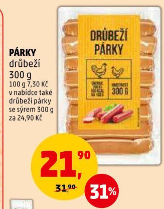 Párky drůbeží