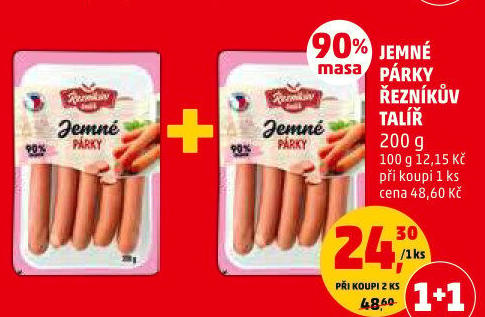 Párky jemné Řezníkův talíř