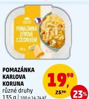 Pomazánky Karlova Koruna