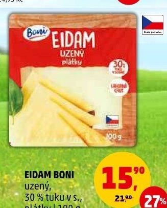 Sýr Eidam uzený 30% Boni