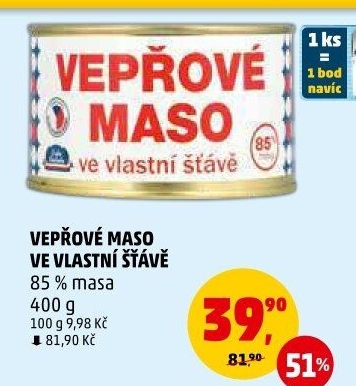 Vepřové maso ve vlastní šťávě
