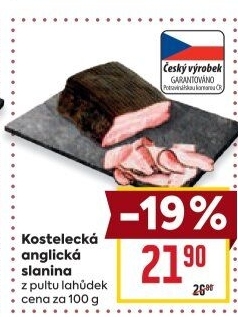 Anglická slanina Kostelecké uzeniny