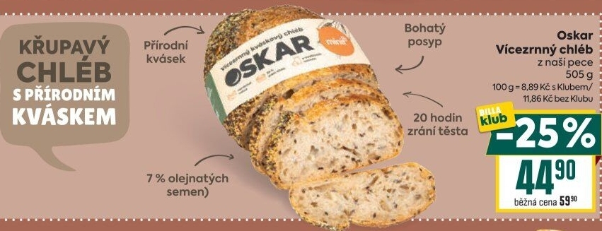 Chléb kváskový Oskar Minit