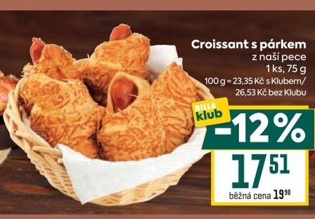 Croissant s párkem