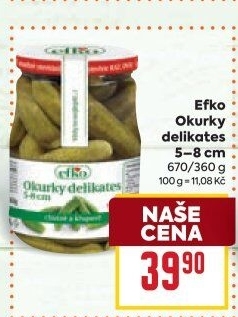 Okurky delikates Efko