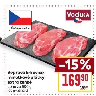Vepřová krkovice bez kosti Vocílka