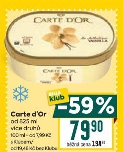 Zmrzlina ve vaničce Carte D'