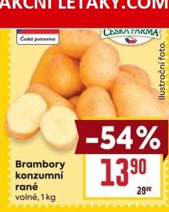Brambory konzumní rané Česká farma