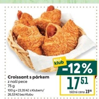 Croissant s párkem