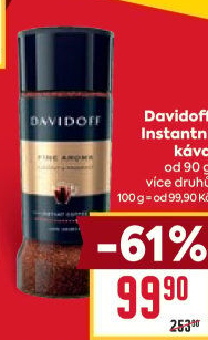 Instantní kávy Davidoff