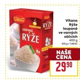 Rýže loupaná dlouhozrnná Vitana