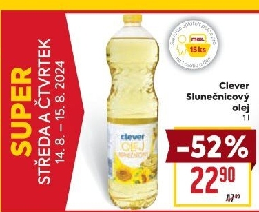 Slunečnicový olej Clever