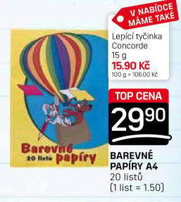 Barevné papíry A4