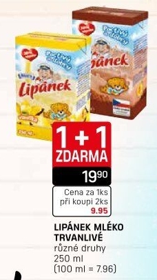 Nápoj mléko ochucené Lipánek Madeta