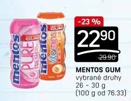 Žvýkačky Mentos