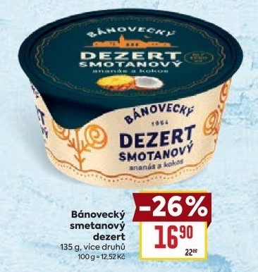 Dezert smetanový Bánovecký Milsy