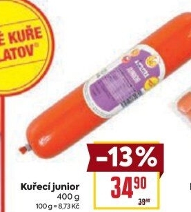 Kuřecí salám Junior DZ Klatovy