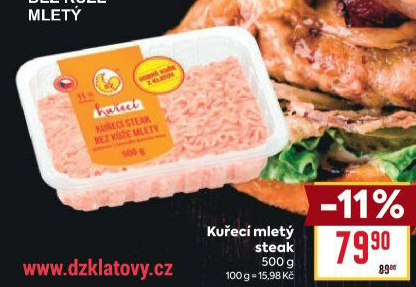 Kuřecí steak mletý DZ Klatovy