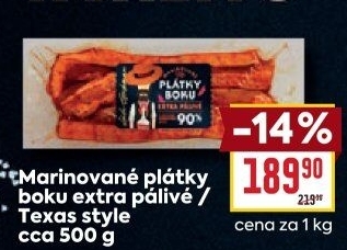 Marinované plátky vepřového boku Láďa Grileman Kostelecké uzeniny