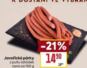 Párky javořické Kostelecké uzeniny