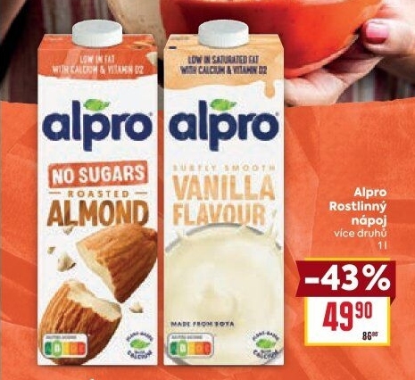 Rostlinné nápoje Alpro