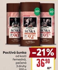 Šunka od kosti poctivá nejvyšší jakosti Kostelecké uzeniny