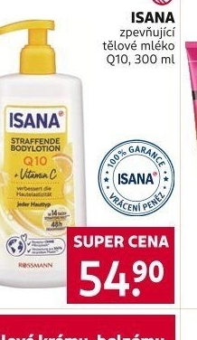 Tělové mléko zpevňující Q10 Isana