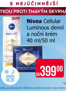 Krém pleťový Cellular Luminous Nivea