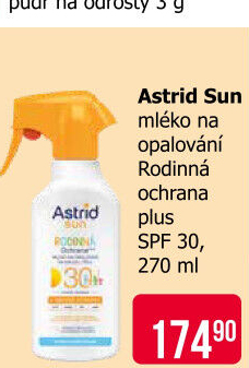 Mléko rodinné na opalování ve spreji OF 30 Astrid Sun